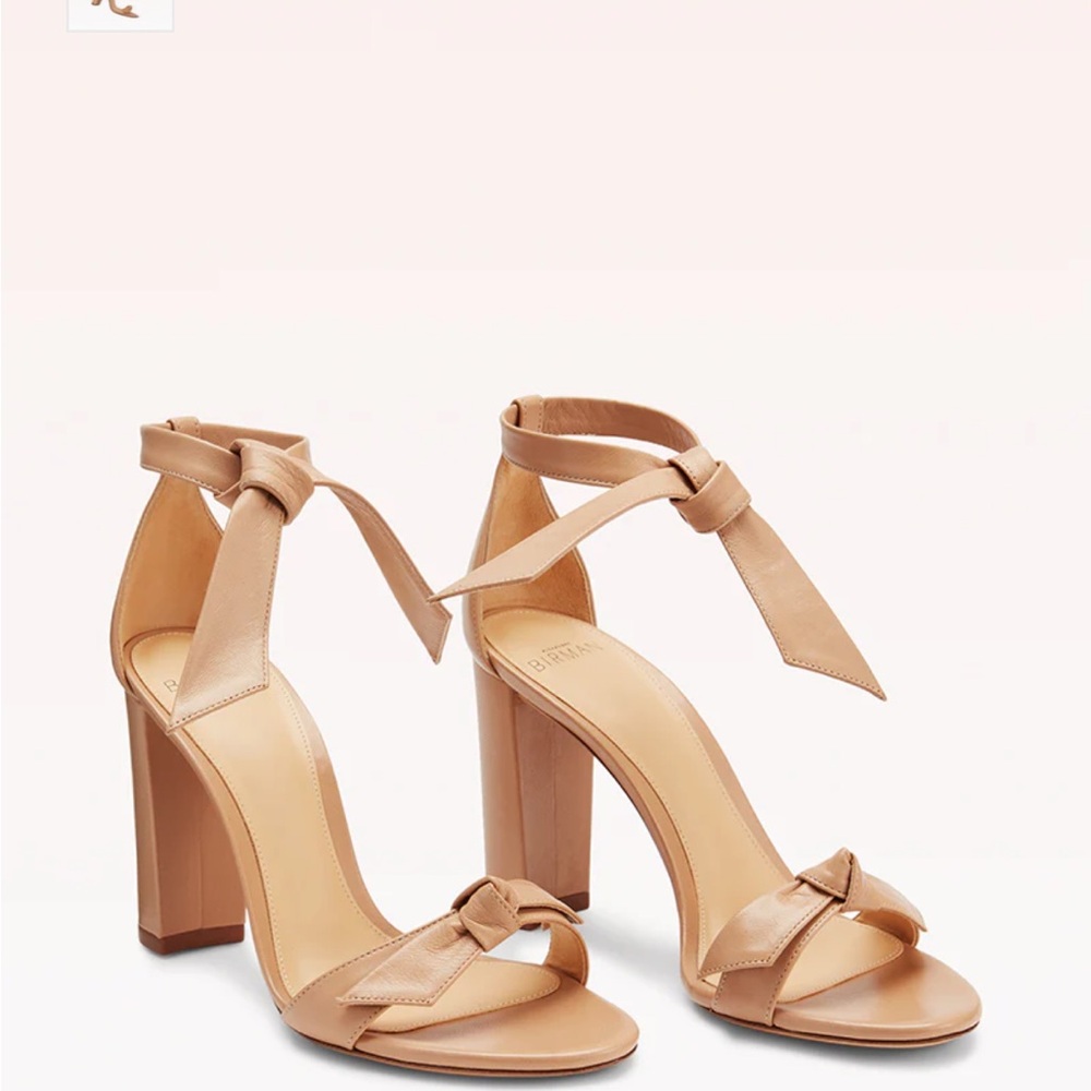 Alexandre Birman Nude Heels with Bow Detail